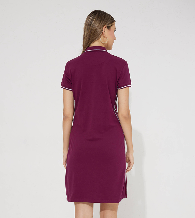 Buy Aeropostale Aero Girls Polo T Shirt Dress In Purple