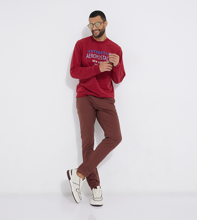 Aero High Waist Tapered Fit Chinos