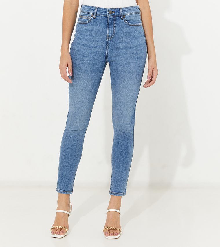 Aero Light Wash High Rise Skinny Jeans