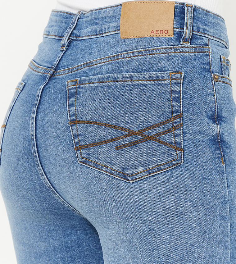Aero Light Wash High Rise Skinny Jeans