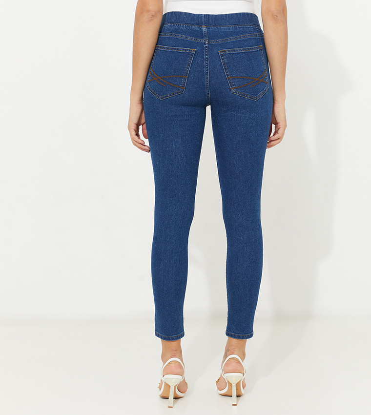 Aero Dark Wash High Rise Skinny Jeggings