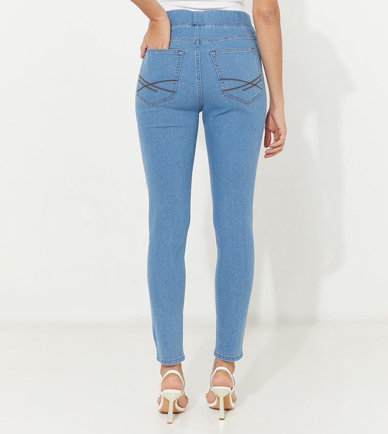 Aero Dark Wash High Rise Skinny Jeggings