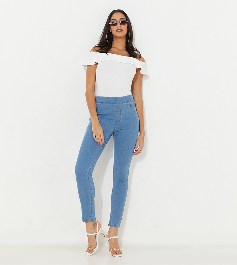 Aero Dark Wash High Rise Skinny Jeggings
