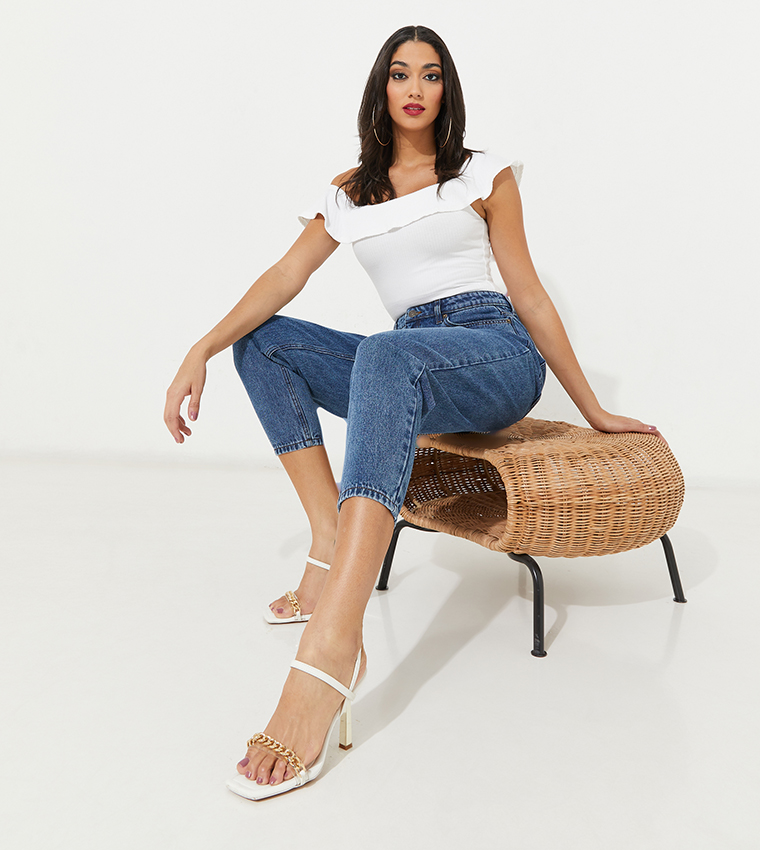 Aero Light Wash Mom Fit Jeans