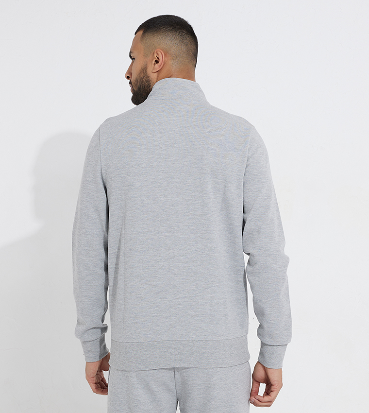 Buy Aeropostale Aero Guys Mock Neck Sweatshirt In Grey | 6thStreet