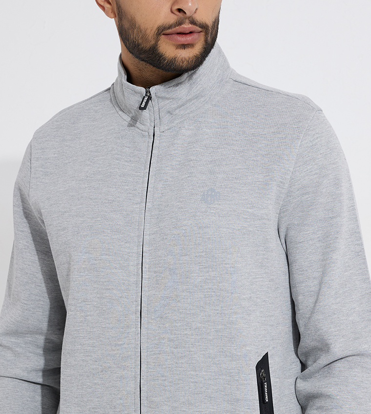 Buy Aeropostale Aero Guys Mock Neck Sweatshirt In Grey | 6thStreet