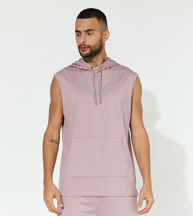 Pink hooded t shirt top