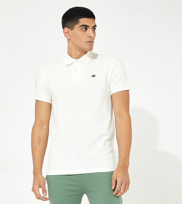 Buy Aeropostale Aero Guy s Logo Embroidered Polo T Shirt In Ivory