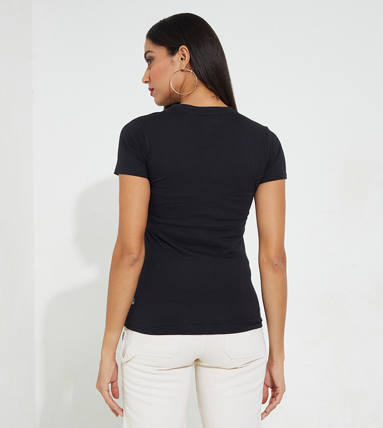 Aero Girls Embroidered Logo Regular Fit T-Shirt