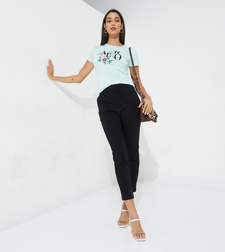 تيشيرت ايرو للبنات بطبعة 