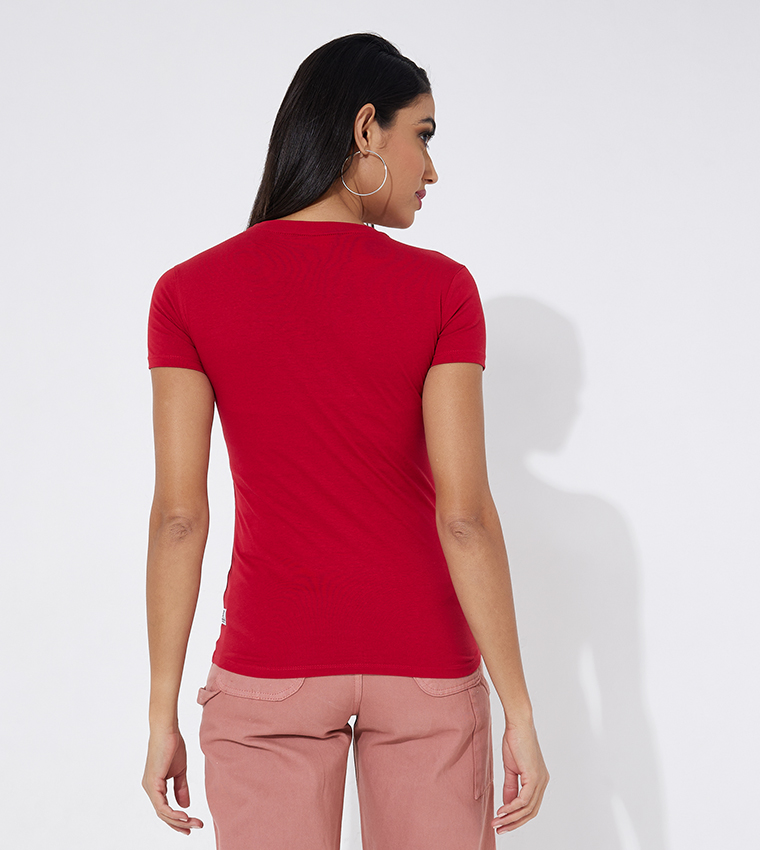 Aero Girl's Regular Fit Printed T-Shirt