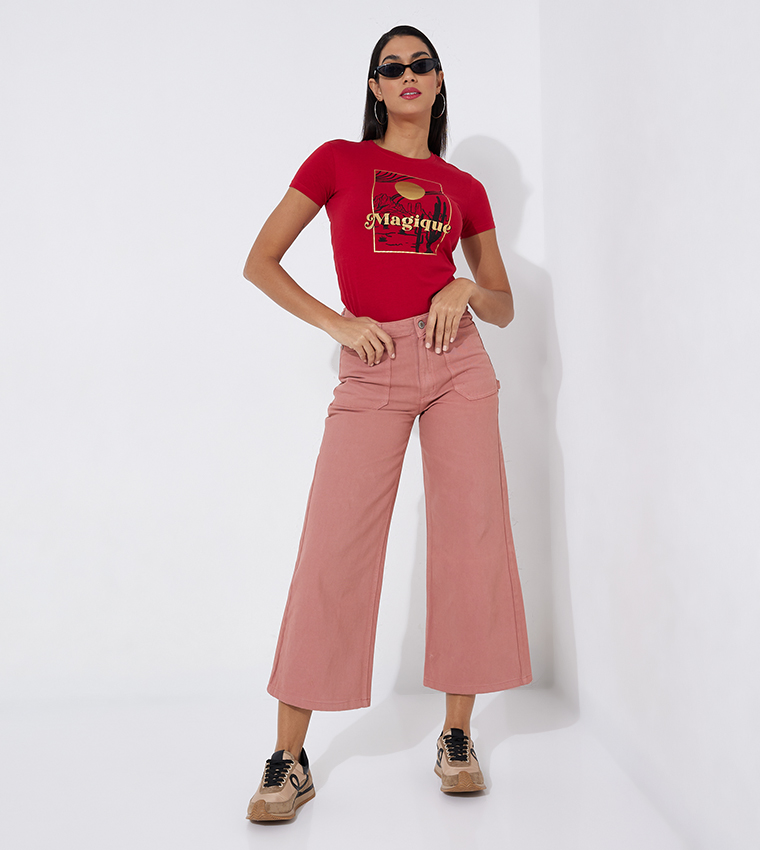 Aero Girl's Regular Fit Printed T-Shirt