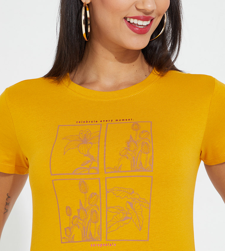 Aero Girls Printed Regular Fit T-Shirt