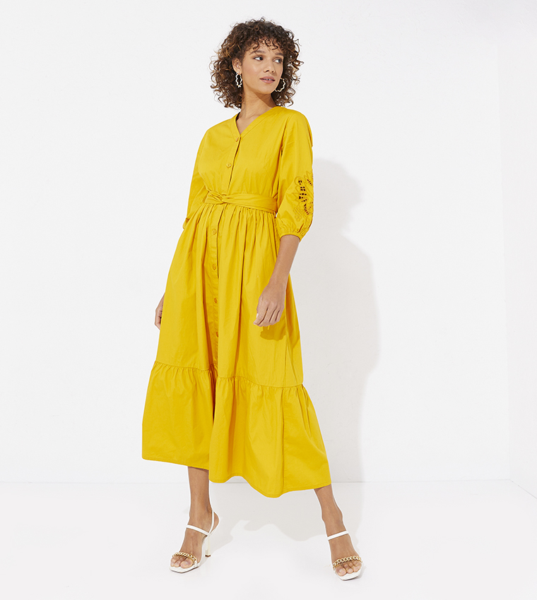 Banana republic yellow hot sale dress