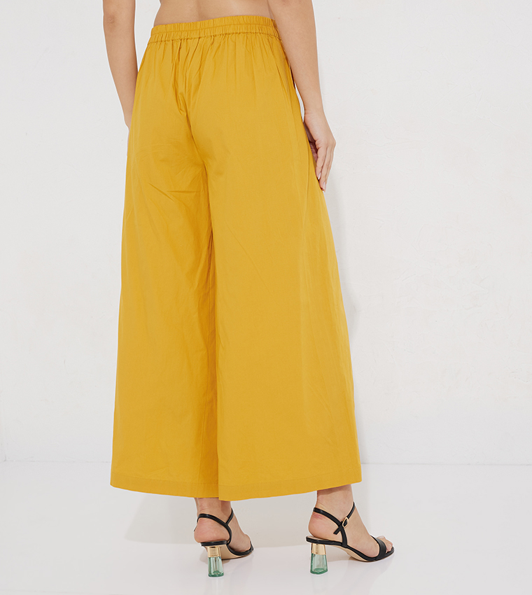 Aero Girl's Solid Palazzo Pants