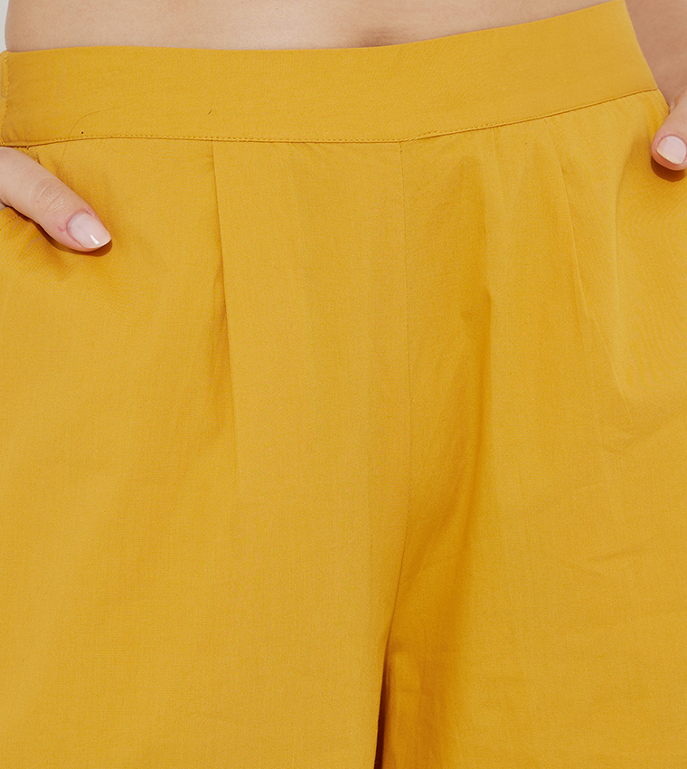 Aero Girl's Solid Palazzo Pants