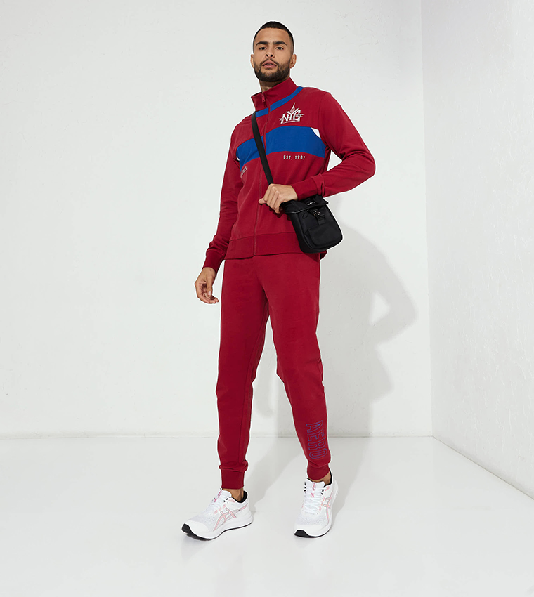 Aero Guys Color Block Jacket With Front Zipper