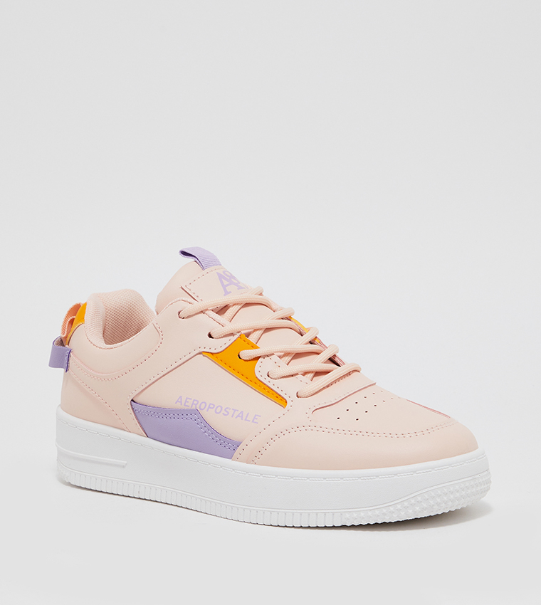 Pink and outlet yellow sneakers