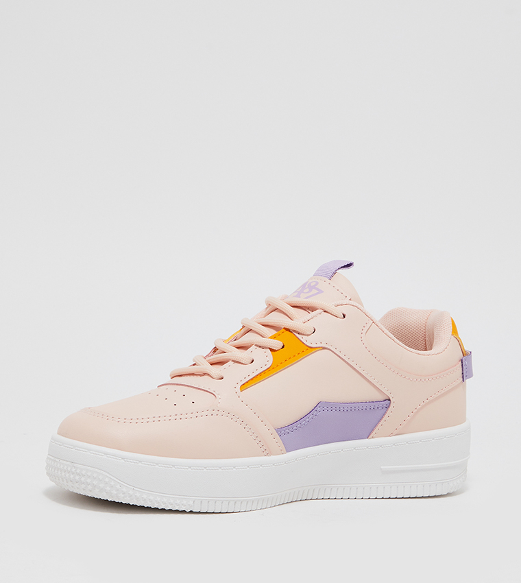 Aero Girls Color Block Lace-Up Sneakers