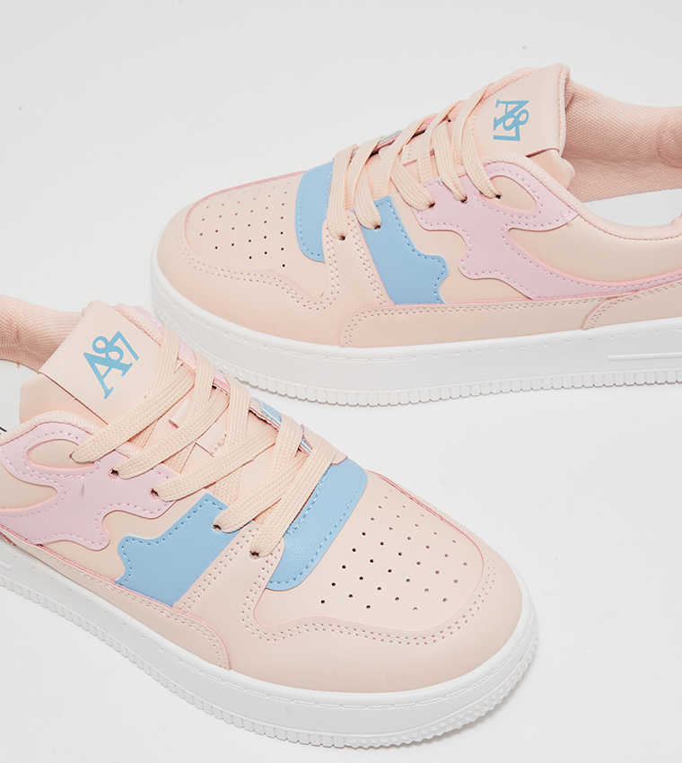 Aero Girls Color Block Lace-Up Sneakers