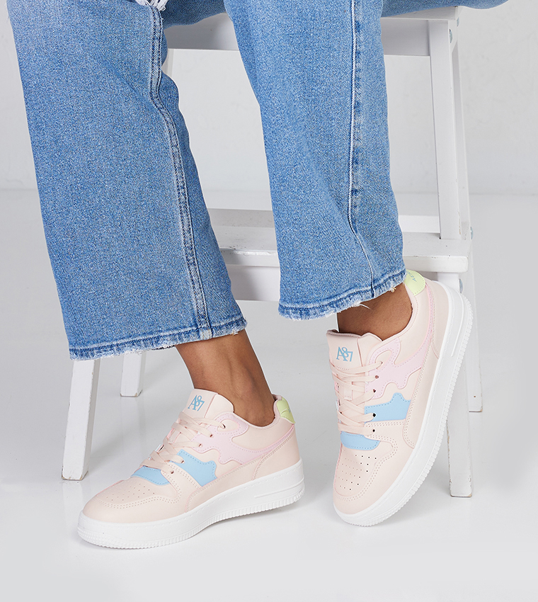 Aero Girls Color Block Lace-Up Sneakers