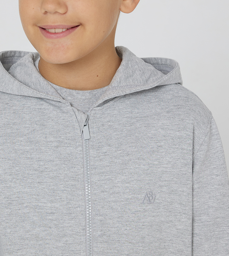 Aero Boys Zippered Hooded Jacket
