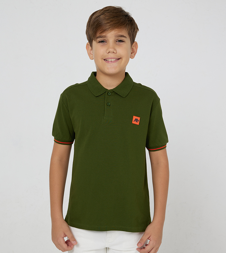 Buy Aeropostale Aero Boys Logo Badge Detail Polo T Shirt In Green 6thStreet Bahrain