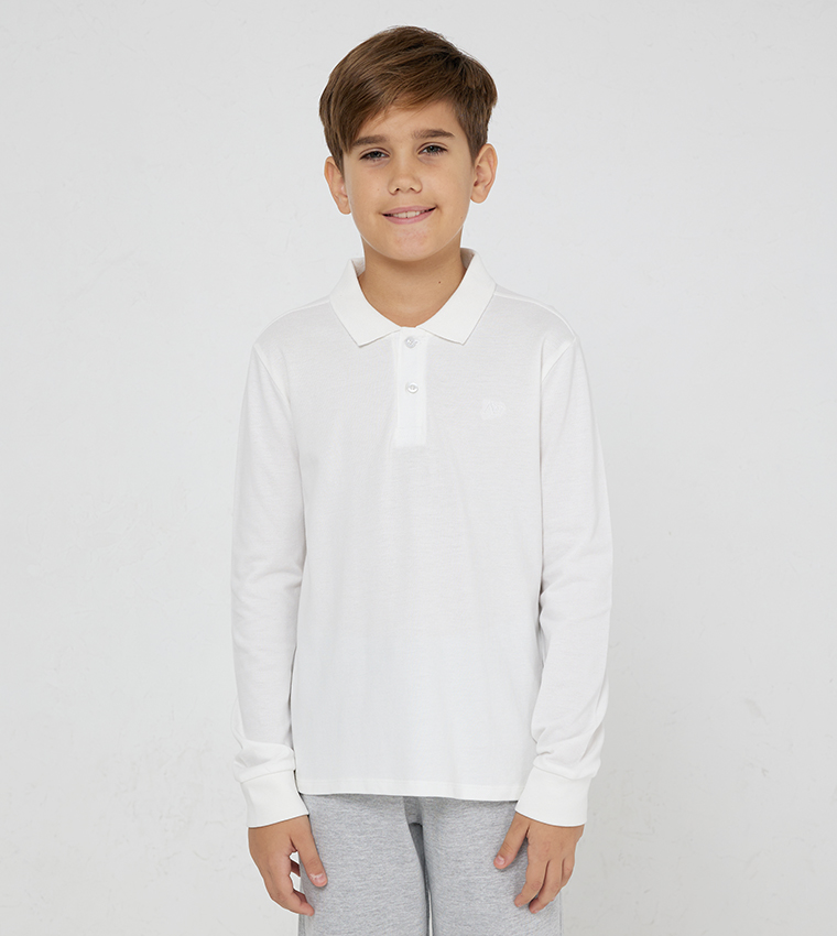 Aero Boys Long Sleeves Polo T Shirt