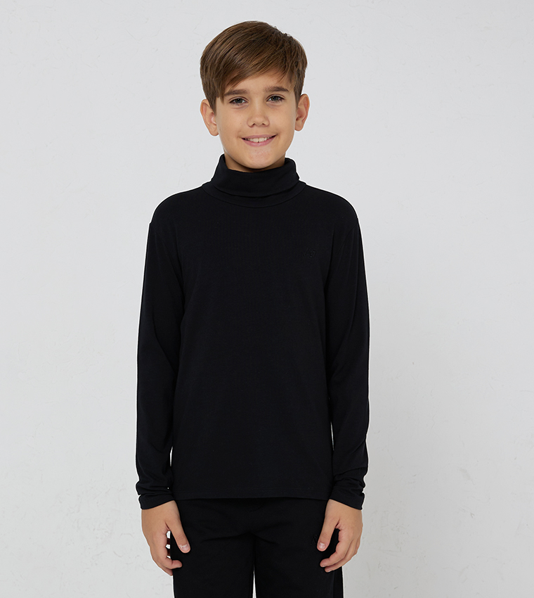 Aero Boys Turtleneck Long Sleeves T Shirt