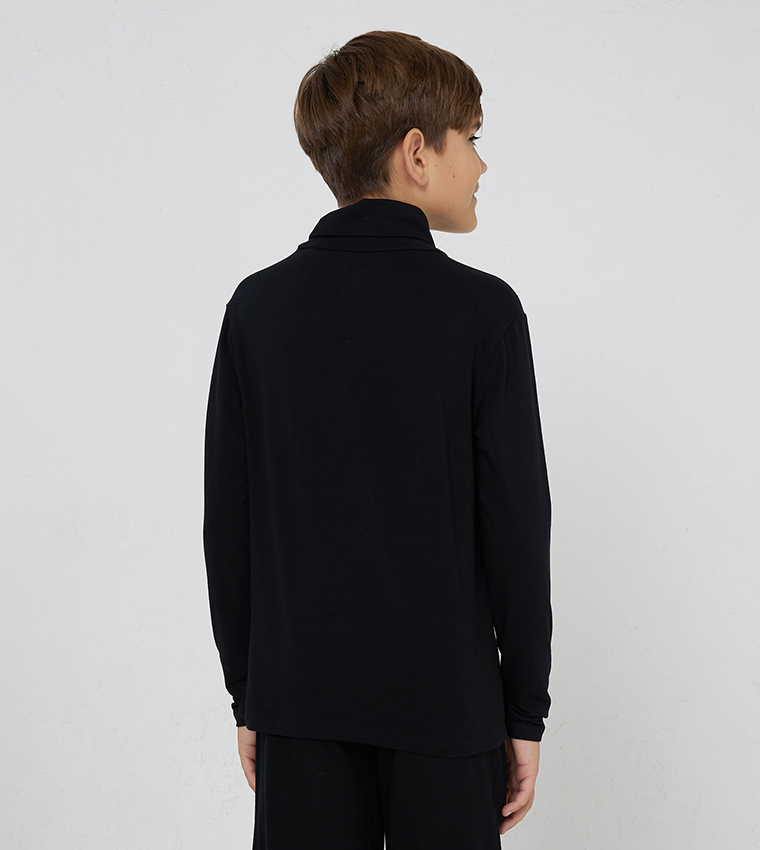 Aero Boys Turtleneck Long Sleeves T Shirt