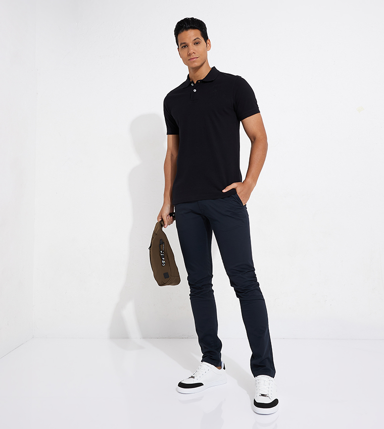 Aero Guys Solid Short Sleeves Polo T-Shirt