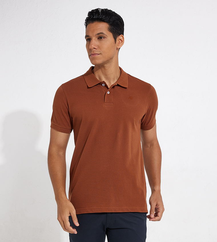 Aero Guys Solid Short Sleeves Polo T-Shirt
