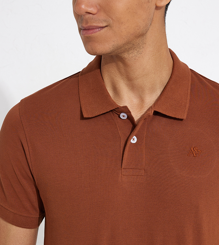 Aero Guys Solid Short Sleeves Polo T-Shirt