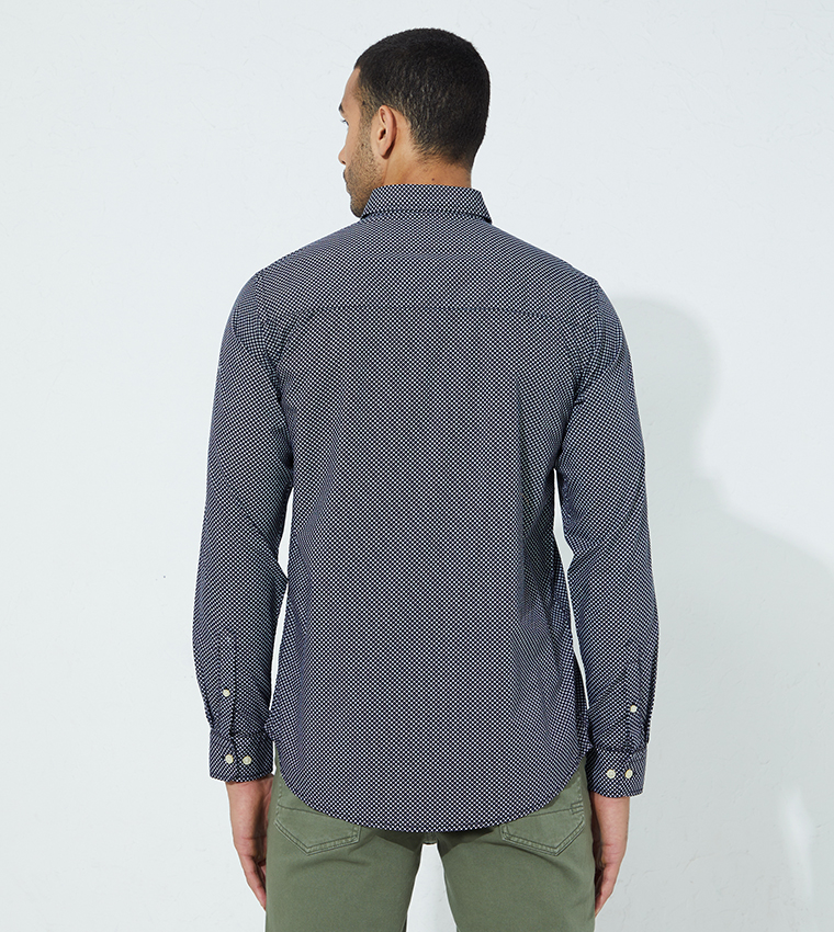 Aero Guys Patterned Long Sleeves Casual Shirt