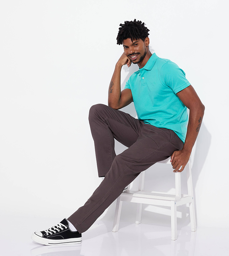 Aero Guy's Elasticated Waist Band Twill Cargo Pants
