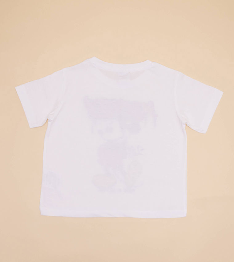 تيشيرت بطبعة ديزني ميكي ماوس للبنات