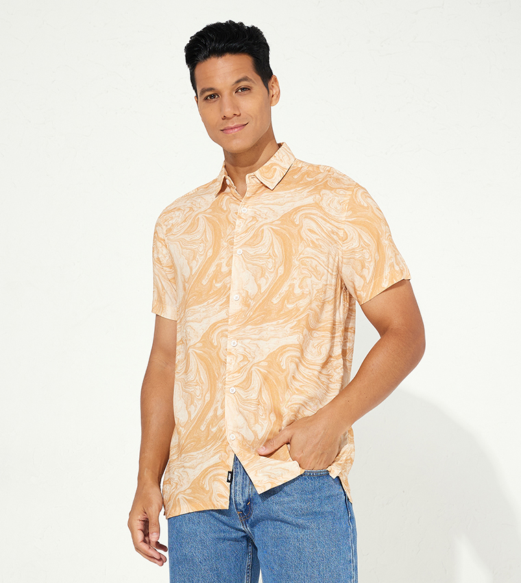 Aero Guys Printed Short Sleeves Shirt