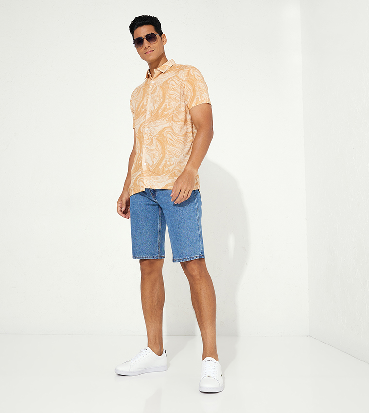 Aero Guys Printed Short Sleeves Shirt