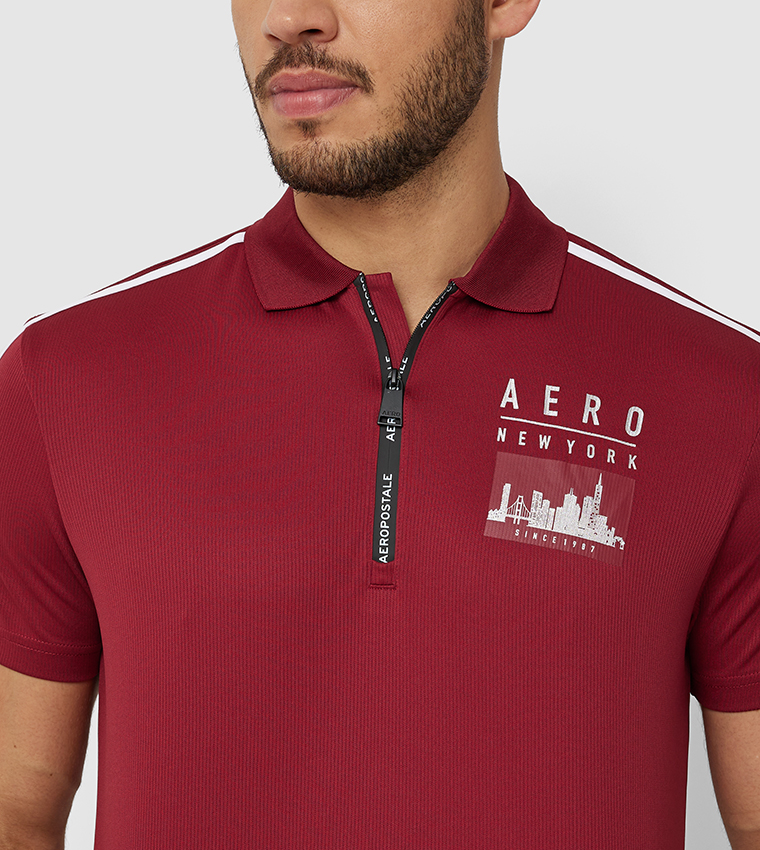 Aero Men's Ribbed Polo T-Shirt
