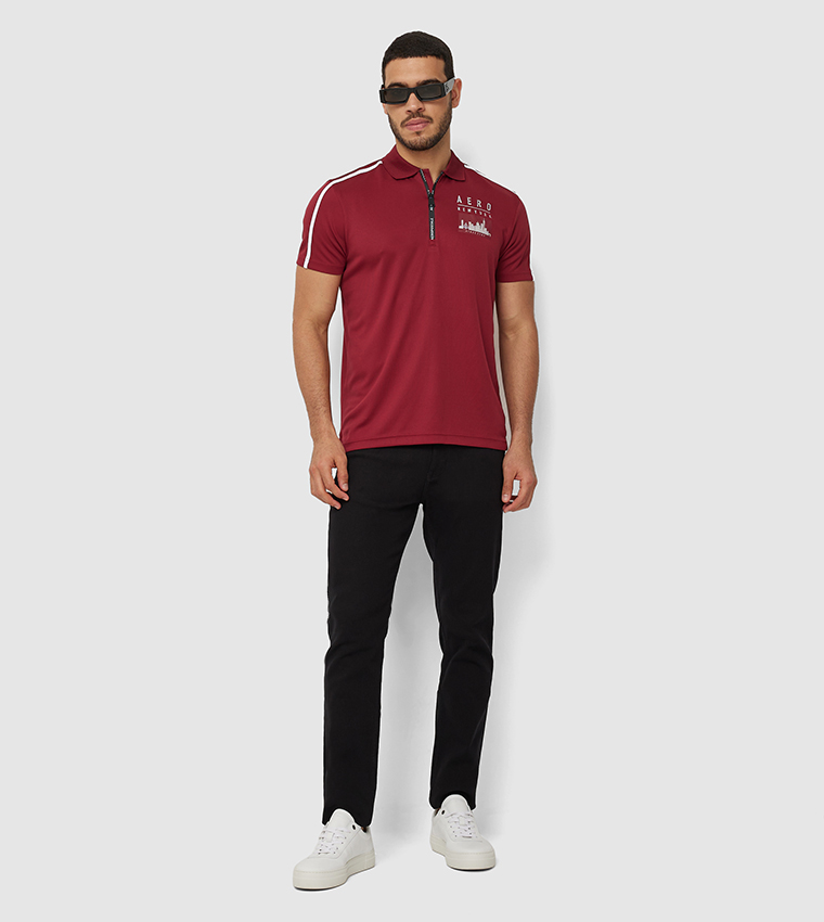 Aero Men's Ribbed Polo T-Shirt