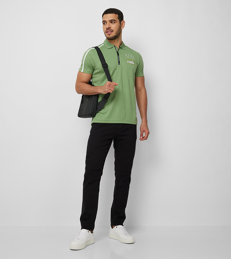 Aero Men's Ribbed Polo T-Shirt