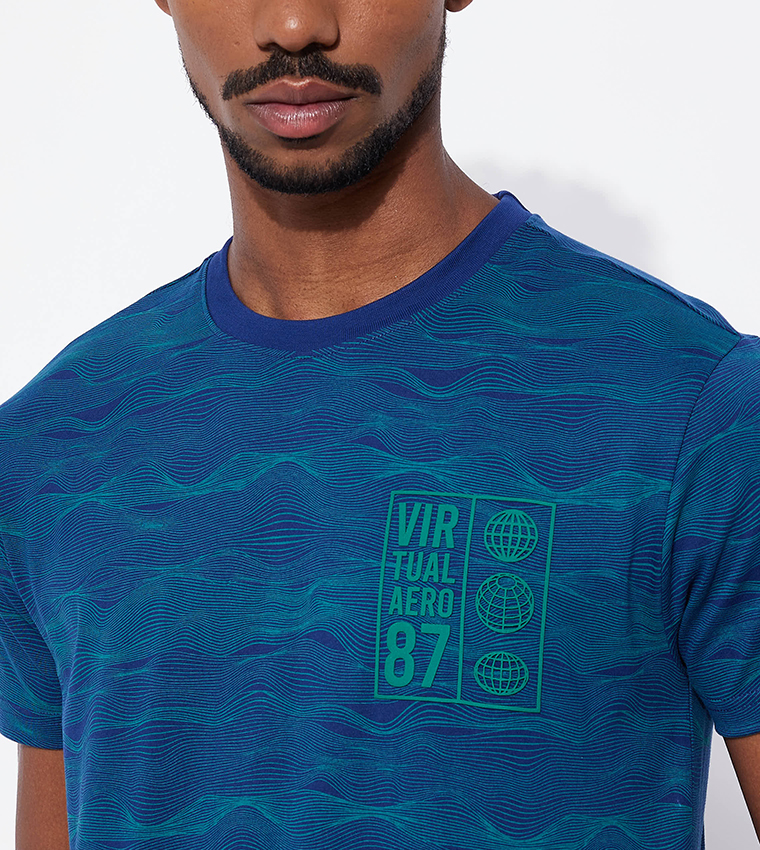 Aero Guys Printed Regular Fit T- Shirt