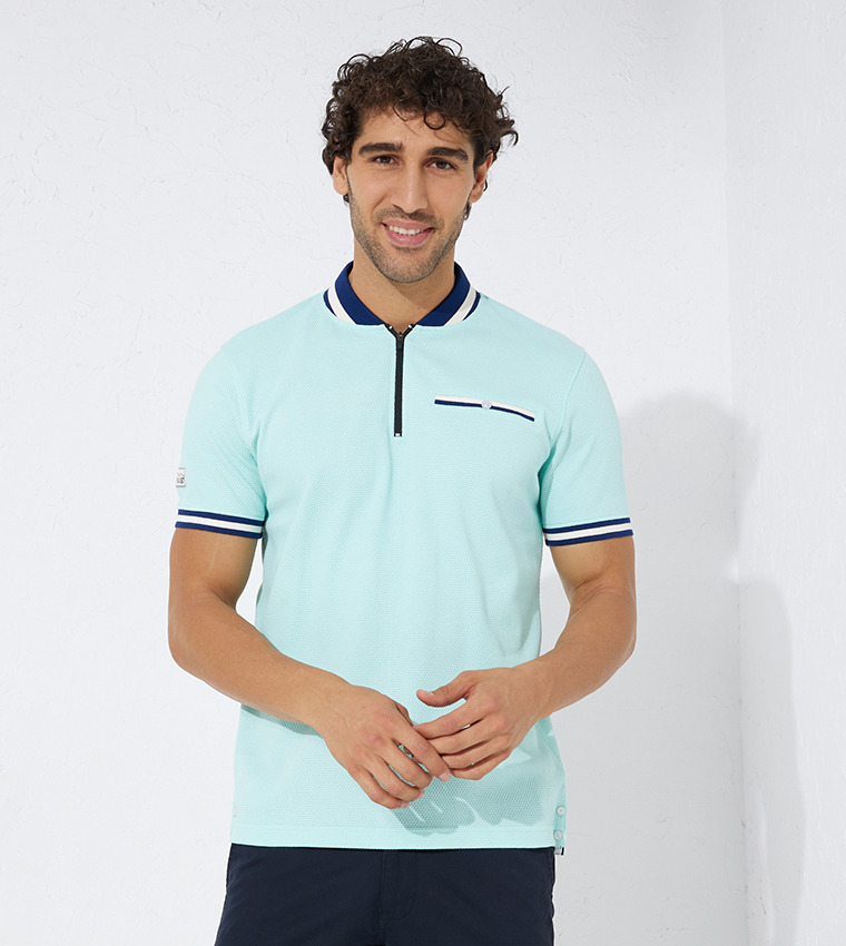 Buy Aeropostale Aero Guys Regular Fit T Shirt In Blue | 6thStreet Qatar