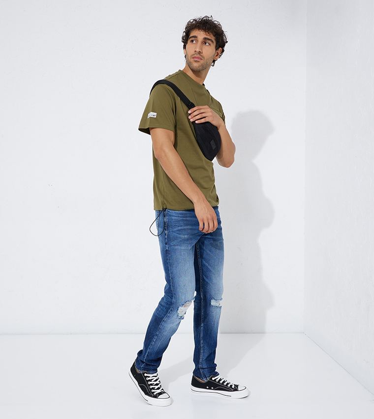 Aero Guys Adjustable Hem Boxy Fit T-Shirt