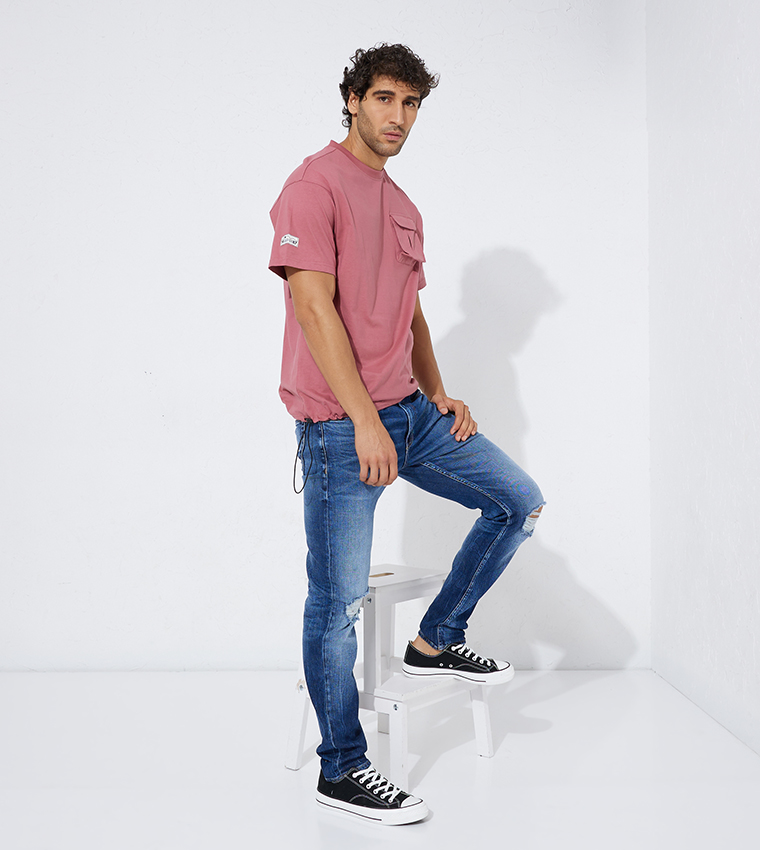 Aero Guys Adjustable Hem Boxy Fit T-Shirt
