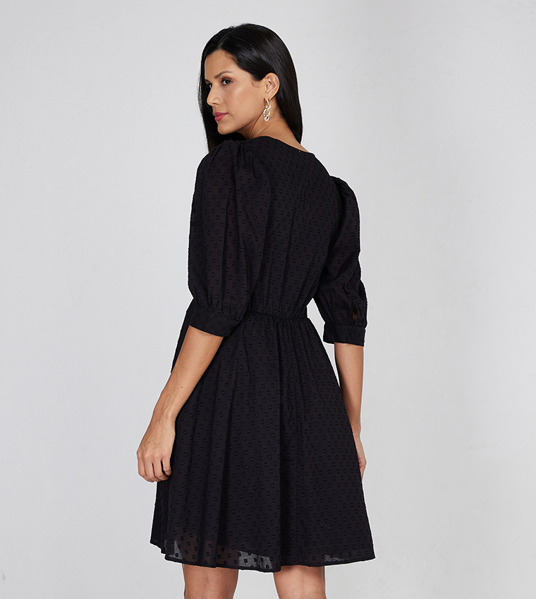 Aero Girls Collared Short Sleeves Dress