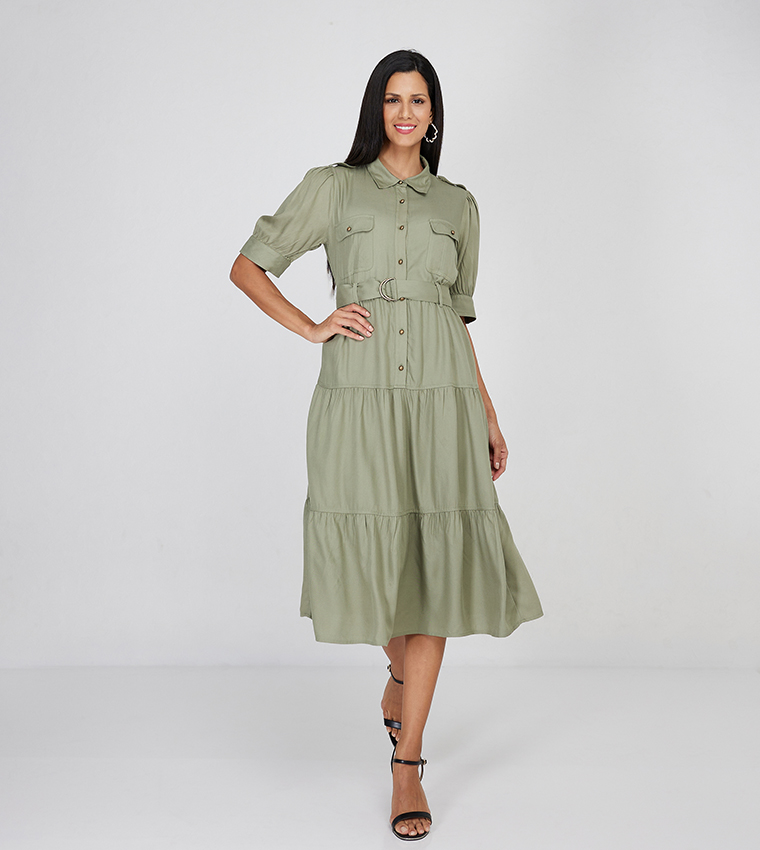 aeropostale green dress Solid Strapless Fit & Flare Tube Dress