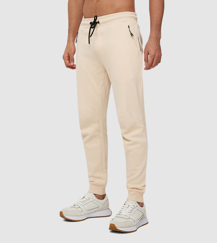 Buy Aeropostale Aero Men s Drawstring Waist Joggers In Beige
