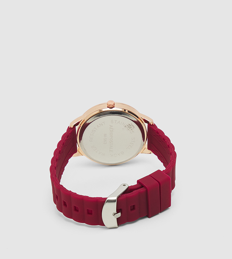 Buy Aeropostale Aero Round Dial Analog Watch In Red 6thStreet UAE