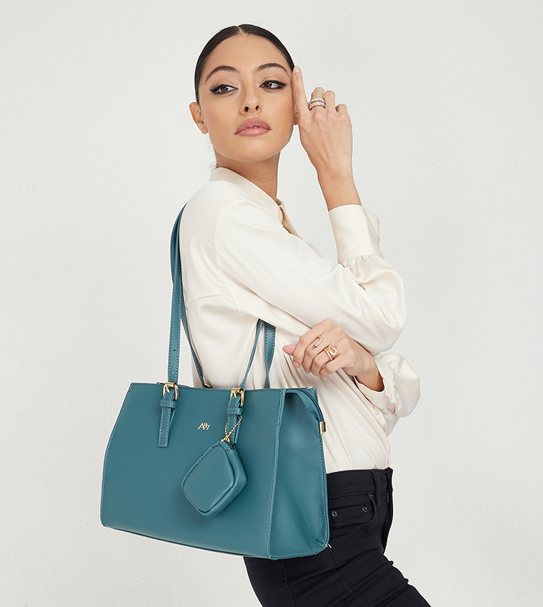 Buy Aeropostale Aero Girls Tote Bag With Coin Pouch In Teal